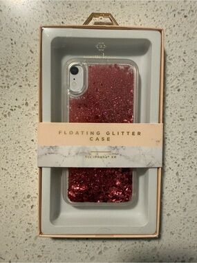 Nanette Lepore Pink Floating Glitter iPhone Case